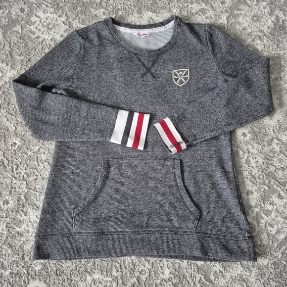 Canadiana Women's Grey Waffle Knit Pullover Size Medium - Picture 3 of 5